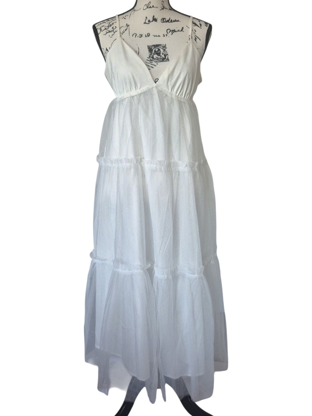 English Factory Tulle Contrast Midi Dress SZ M - Picture 3 of 9
